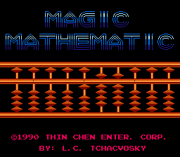 Magical Mathematics Title Screen